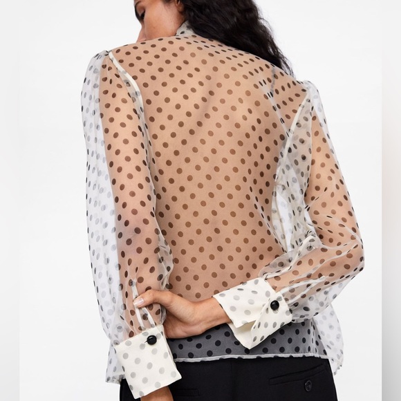ZARA polka dot organza blouse - Picture 5 of 5